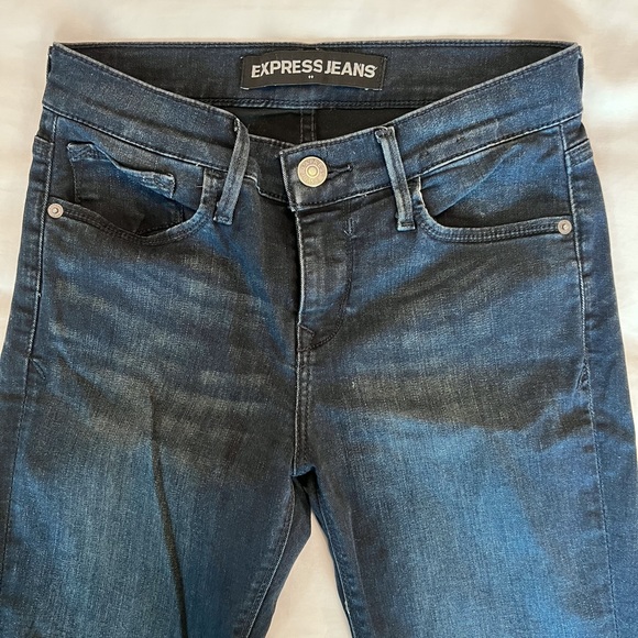 Express Skinny Jeans - Dark Wash Skinny Jeans - Mid rise Jeans - Picture 4 of 6